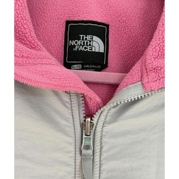 The North Face Jacket Girl XL Denali Polartec Fleece Full Zip Long Sleeve Pink - Picture 4 of 4
